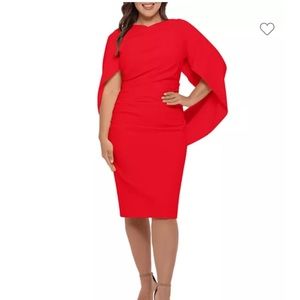 Betsey & Adam cape sleeve dress